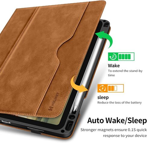H HOLIMET Case for iPad Air 11 Inch M3/M2 (2025/2024)/iPad Air 4th/5th Generation 10.9 Inch 2022/2020 with Pencil Holder Soft Back Shockproof Protective Vegan Leather in Saudi Arabia