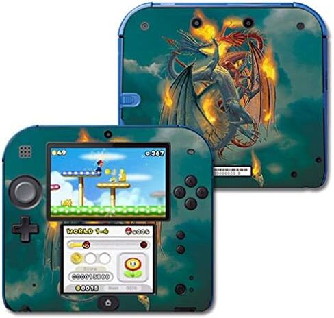 MightySkins Skin Compatible with Nintendo 2DS - Dragon Clash | Protective, Durable, and Unique Vinyl Decal wrap Cover | Easy to Apply, Remove, and Change Styles | Made in The USA in Saudi Arabia