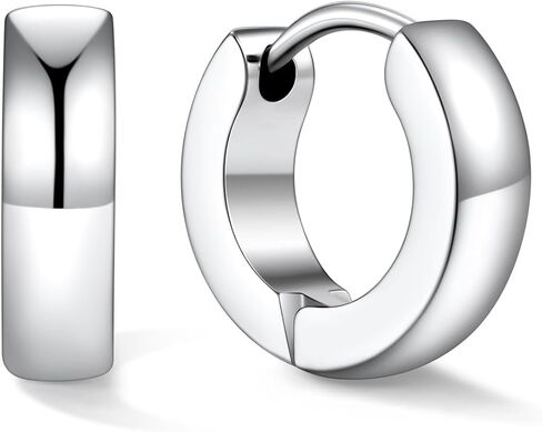 U7 Small Hoop Earrings for Women Men Stainless Steel/Black/Gold Huggie Hoop Earrings Hypoallergenic Lightweight 7/8/9/10/12/14/16mm in Saudi Arabia