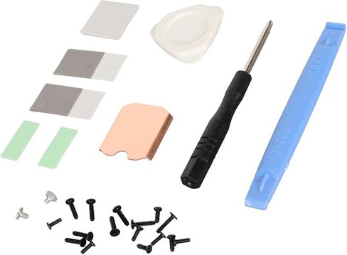 Estink SSD Copper Heat Sink, Thermal Pad Kit for M.2 2230 NVME SSD with 0.5mm Copper Heatsink Phase Change Thermal Pads Pry Tools in Saudi Arabia