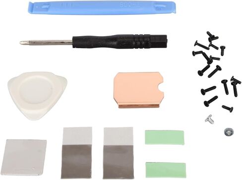 Estink SSD Copper Heat Sink, Thermal Pad Kit for M.2 2230 NVME SSD with 0.5mm Copper Heatsink Phase Change Thermal Pads Pry Tools in Saudi Arabia