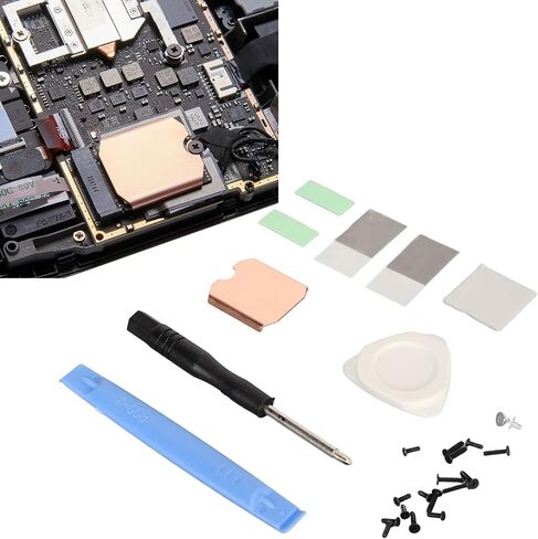 Estink SSD Copper Heat Sink, Thermal Pad Kit for M.2 2230 NVME SSD with 0.5mm Copper Heatsink Phase Change Thermal Pads Pry Tools in Saudi Arabia