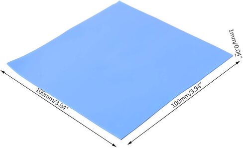 1Sheet 100mmx100mmx1mm Thermal Pad GPU CPU Heatsink Cooling Silicone Pad for PC Computer Accessories in Saudi Arabia