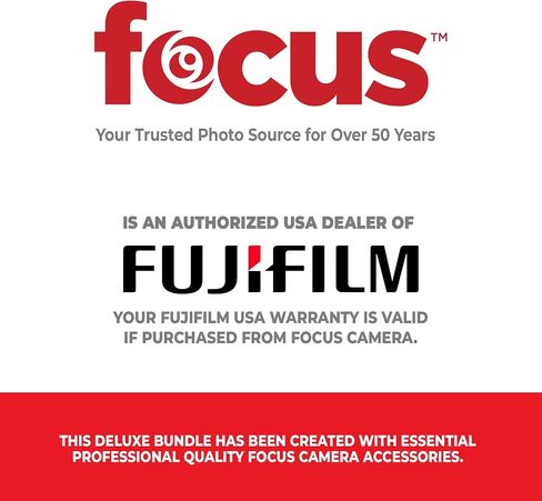 مجموعة عدسات Fujifilm XF27mm F2.8 R WR مع بطارية قابلة للشحن وشاحن مزدوج وبطاقة ذاكرة ومجموعة تنظيف (4 قطع) in Saudi Arabia