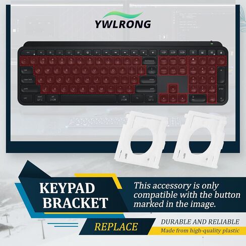 2PCS for Logitech MX Keys Keyboard Hinges Mechanical Keyboard Key Support Brackets Compatible with Logitech MX Keys Keycap Hinge Clips Replacement Accessories in Saudi Arabia
