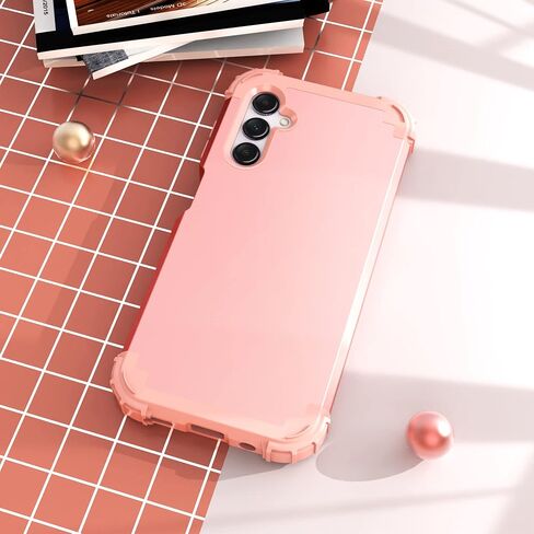 حافظة IDweel لهاتف Galaxy A16 5G مع واقي شاشة، هجين 3 في 1 مقاوم للصدمات شديد التحمل وممتص للصدمات من البولي كربونات + غطاء حماية كامل من السيليكون الناعم لهاتف Samsung Galaxy A16 5G 6.7 بوصة، ذهبي وردي in Kuwait