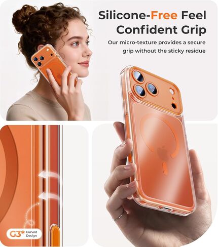 حافظة Maledan لهاتف iPhone 17 Pro مع غطاء للتحكم في الكاميرا، غطاء حافظة صلب مضاد للخدش لهاتف iPhone 17 Pro، متوافق مع MagSafe، حافظة هاتف 17 Pro خفيفة الوزن ذات قبضة آمنة، شفاف/أبيض in Saudi Arabia
