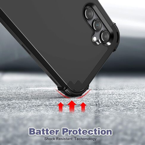حافظة IDweel لهاتف Galaxy A16 5G مع واقي شاشة، هجين 3 في 1 مقاوم للصدمات شديد التحمل وممتص للصدمات من البولي كربونات + غطاء حماية كامل من السيليكون الناعم لهاتف Samsung Galaxy A16 5G 6.7 بوصة، ذهبي وردي in Saudi Arabia