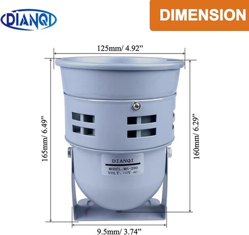 120dB Red Mini Electric Motor Siren, Motor Alarm, Horn Sound Buzzer, Alarm Bell for Home, Residential Areas, Industries, Stores and Control Systems AC110V in Kuwait