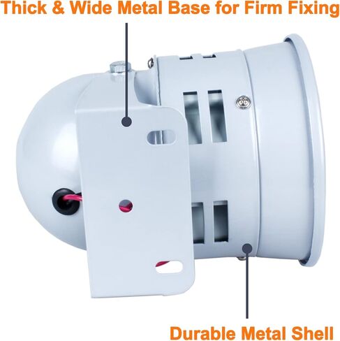 120dB Red Mini Electric Motor Siren, Motor Alarm, Horn Sound Buzzer, Alarm Bell for Home, Residential Areas, Industries, Stores and Control Systems AC110V in Kuwait