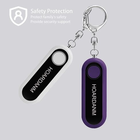 Personal Alarm for Women, Girls Simple Personal Safety Alarm, Extra LED Strobe Light, Safety Self Defense Keychain, Loud Horns & Siren (White). in Saudi Arabia