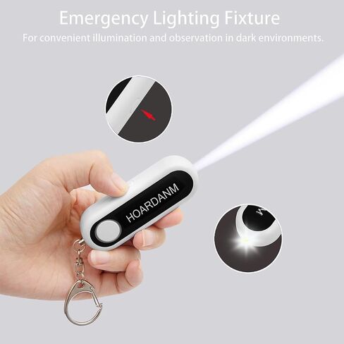 Personal Alarm for Women, Girls Simple Personal Safety Alarm, Extra LED Strobe Light, Safety Self Defense Keychain, Loud Horns & Siren (White). in Saudi Arabia