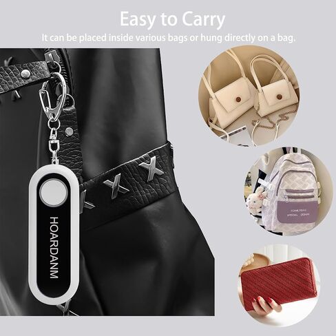 Personal Alarm for Women, Girls Simple Personal Safety Alarm, Extra LED Strobe Light, Safety Self Defense Keychain, Loud Horns & Siren (White). in Saudi Arabia