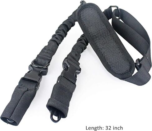 Two Point Sling for Rifle Gun Loop Strap Adjustable Shoulder Pad Heavy Duty Clip in Kuwait