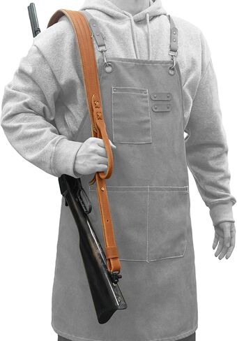 WAYNE'S DOG Leather Gun Sling، أشرطة كتف مبطنة من القماش مع دوارات in Kuwait