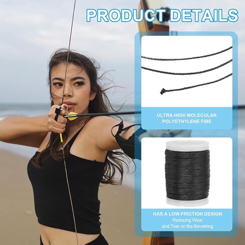 MECCANIXITY Archery Recurve Bow String Serving Thread Nylon Bowstring for Recurve Bow Compound Tying Sight Nock Point in Saudi Arabia