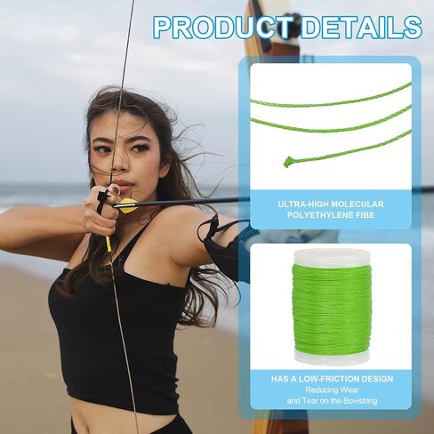 MECCANIXITY Archery Recurve Bow String Serving Thread Nylon Bowstring for Recurve Bow Compound Tying Sight Nock Point in Saudi Arabia