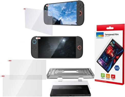 2PCS Ultra-Clear Tempered Glass Films for Switch 2 9H Hardness Tempered Glass Screen Protector Film (TNS-3166B Anti-Blue Light) in Saudi Arabia
