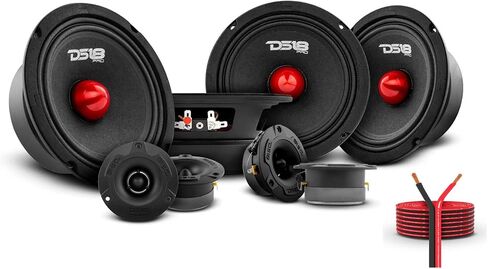 DS18 Ultimate Audio Bundle: 4 x 6.5 PRO-GM6B Speakers, 4 x PRO-TWX1 Pro Tweeters & SW-16GA Wire – Power, Clarity & Durability in Saudi Arabia