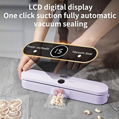 Vacuum Sealer Cordless Rechargeable Food Sealer with 10 Vacuum Bags, 30 Seconds Fast Seal, for Dry/Wet Food Preservation in Saudi Arabia