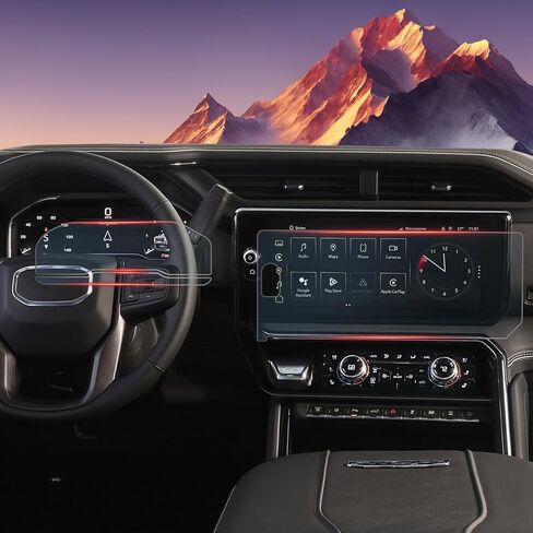 For 2022~2026 GMC Sierra 1500& 2024~2026 Sierra 2500HD 3500HD (Buttons on the Screen) 13.4+12.3 Inch Matte Screen Protector - [No More Glare] - Tempered Glass - Touchscreen *1 + Glossy Dashboard *1 in Saudi Arabia