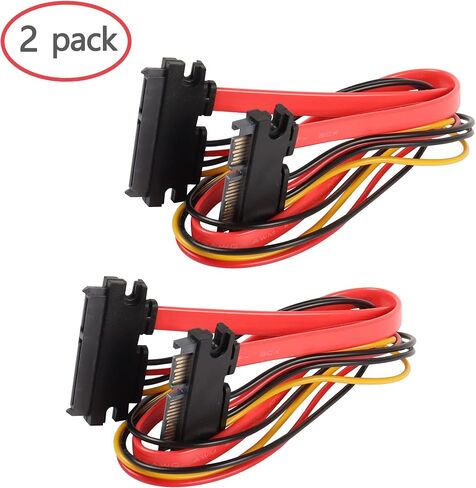 22Pin SATA Power Extension Cable,SATA 22Pin (7+15) Male to Female Data and Power Combo Extension Cable 2Pcs - 50cm in Saudi Arabia
