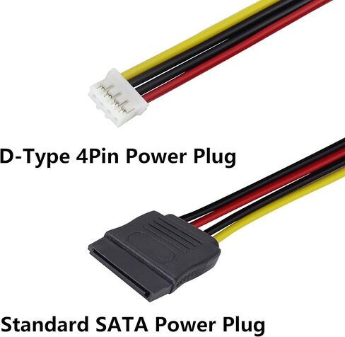 PH 2.0 مم 4Pin إلى 15Pin HDD SATA كابل محول الطاقة SATA15Pin أنثى إلى 4Pin أنثى ITX سلك محول كابل الطاقة لمحركات الأقراص الصلبة الطاقة [25 سم/10 بوصة] in Saudi Arabia