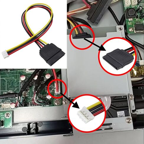 PH 2.0 مم 4Pin إلى 15Pin HDD SATA كابل محول الطاقة SATA15Pin أنثى إلى 4Pin أنثى ITX سلك محول كابل الطاقة لمحركات الأقراص الصلبة الطاقة [25 سم/10 بوصة] in Saudi Arabia