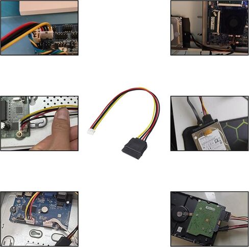 PH 2.0 مم 4Pin إلى 15Pin HDD SATA كابل محول الطاقة SATA15Pin أنثى إلى 4Pin أنثى ITX سلك محول كابل الطاقة لمحركات الأقراص الصلبة الطاقة [25 سم/10 بوصة] in Saudi Arabia