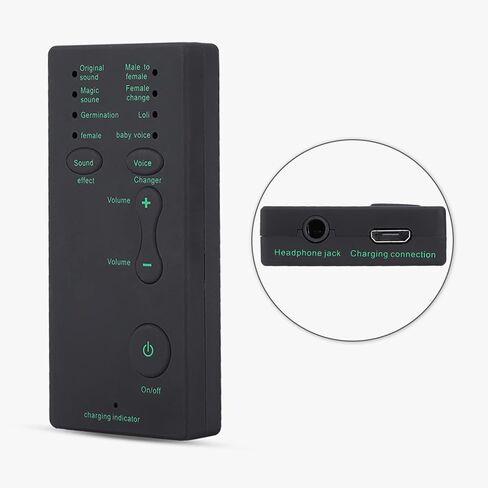 Akozon 300Mah 3 7V الهاتف المحمول المحمول بطاقة الصوت الحية مغير الصوت تعزيز تجربة البث عبر الإنترنت الخاصة بك in Saudi Arabia