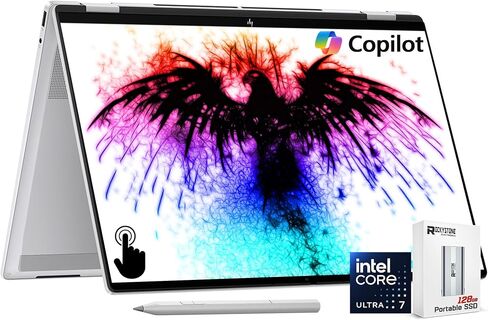 HP OmniBook 7 Flip 16" 2-in-1 Copilot+ AI PC Laptop, 3K OLED Touch, Intel Evo Platform 8-Core Ultra 7 258V(>Ultra 9 185H), WiFi 7, Backlit KB, W Pen & 128GB PSD, Win11 Home(32GB|1TB SSD) in Saudi Arabia
