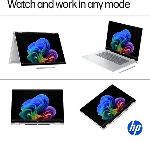 HP OmniBook 7 Flip 16" 2-in-1 Copilot+ AI PC Laptop, 3K OLED Touch, Intel Evo Platform 8-Core Ultra 7 258V(>Ultra 9 185H), WiFi 7, Backlit KB, W Pen & 128GB PSD, Win11 Home(32GB|1TB SSD) in Saudi Arabia