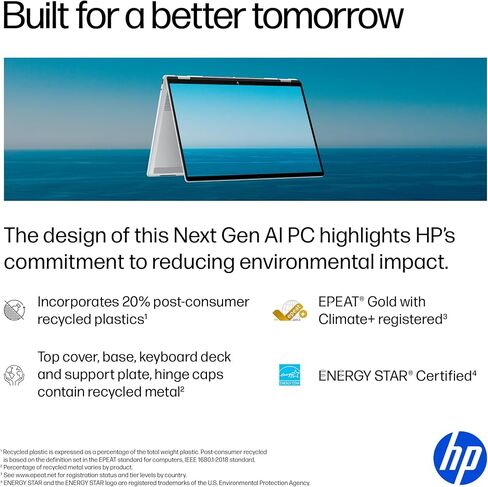 HP OmniBook 7 Flip 16" 2-in-1 Copilot+ AI PC Laptop, 3K OLED Touch, Intel Evo Platform 8-Core Ultra 7 258V(>Ultra 9 185H), WiFi 7, Backlit KB, W Pen & 128GB PSD, Win11 Home(32GB|1TB SSD) in Saudi Arabia