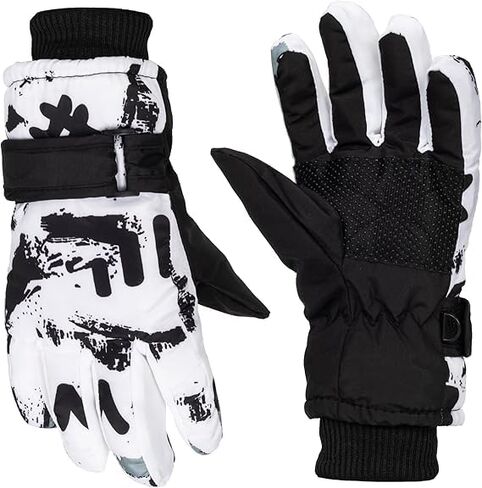Kids Winter Thermal-Warm Windproof Ski-Gloves Outdoor Snowboarding Gloves for Skiing, Snow Hiking, Hunting in Kuwait