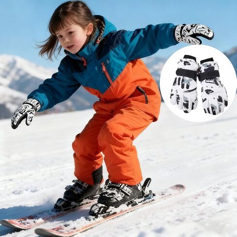 Kids Winter Thermal-Warm Windproof Ski-Gloves Outdoor Snowboarding Gloves for Skiing, Snow Hiking, Hunting in Saudi Arabia