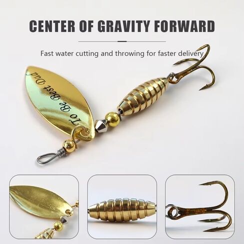 5pcs Hard Bait Bass Fishing Metal Material Metal Fishing Lure Pike Fishing with Hooks in Saudi Arabia