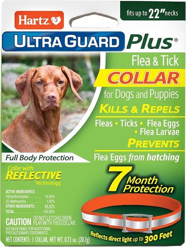 Hartz UltraGuard Plus Water Resistant 7 Month Protection Flea & Tick Collar for Dogs - 15in in Saudi Arabia