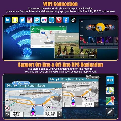 4G+64G Car Radio for Toyota Sienna 2011-2014, Wireless Carplay&Android Auto with Android 13 Support Bluetooth/Voice Control/GPS/WiFi/Back-up Camera/SWC/FM, 9 Inch IPS Touch Screen Radio for Sienna in Saudi Arabia