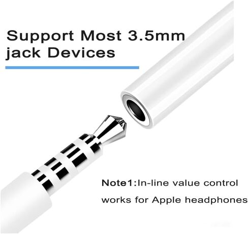 USB C to 3.5mm Headphone Jack Adapter for iPhone17/16/Pro/15/Pro iPad（2 Pack），Lossless HiFi Audio Converter with Microphone, Compatible with Samsung Galaxy S24/S23/S22/S21Ultra-Type C to Aux Adapter in Saudi Arabia