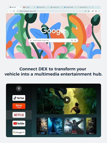 محول Android Auto اللاسلكي متوافق مع Samsung DeX، محول Android Auto اللاسلكي يدعم YouTube وNetflix وجهاز بث السيارة ومحطة DeX وتجربة سطح المكتب للسيارة in Saudi Arabia
