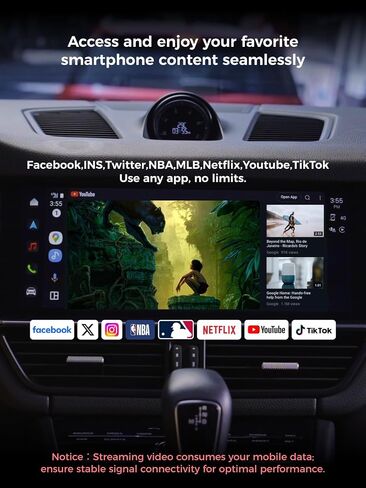 محول Android Auto اللاسلكي متوافق مع Samsung DeX، محول Android Auto اللاسلكي يدعم YouTube وNetflix وجهاز بث السيارة ومحطة DeX وتجربة سطح المكتب للسيارة in Saudi Arabia