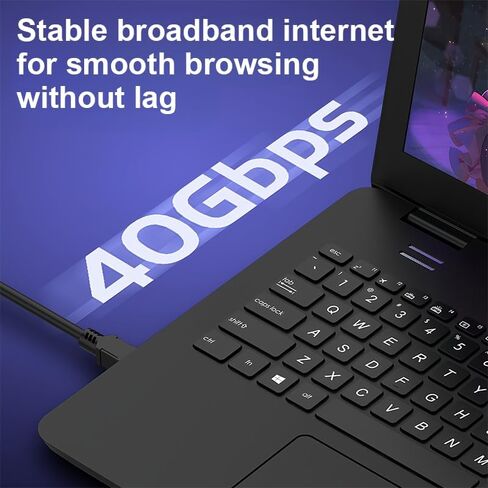 Cat 8 Ethernet Cable 1.6 FT, 40Gbps 2000MHz Shielded LAN Network Cable, 26AWG Heavy Duty with Gold Plated RJ45 Connector, for Gaming, Router, Modem, PC, Indoor Outdoor Use​, Black in Saudi Arabia