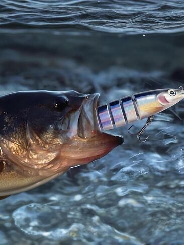 Fishing Lures for Freshwater and Saltwater, Lifelike Swimbait for Bass Trout Crappie, Slow Sinking Bass Fishing Lure, Amazing Fishing Gifts for Men, Must-Have for Family Fishing Gear in Saudi Arabia