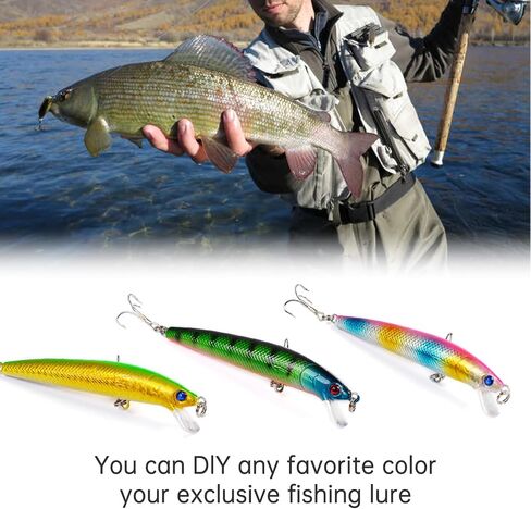 20pcs Blank Unpainted Minnow Crankbait, Blank Crankbaits Unpainted Minnow Fishing Lures Topwater for Bass Salmon Trout in Saudi Arabia