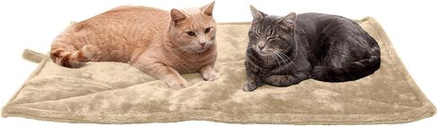 Furhaven ThermaNAP Self-Warming Cat Bed for Indoor Cats & Small Dogs, Washable & Reflects Body Heat - Quilted Faux Fur Reflective Bed Mat - Gray, Small in Kuwait