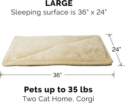 Furhaven ThermaNAP Self-Warming Cat Bed for Indoor Cats & Small Dogs, Washable & Reflects Body Heat - Quilted Faux Fur Reflective Bed Mat - Gray, Small in Kuwait