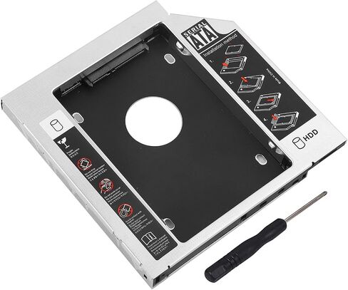 محول Drfeify بسمك 12.5 مم لأقراص الكمبيوتر المحمول CDROM، خيار التمهيد المزدوج، يدعم التثبيت التشغيلي الثاني، متوافق مع I/II/III، مثالي لمحبي الكمبيوتر/منشئي المحتوى in Kuwait