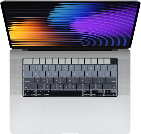 غطاء لوحة مفاتيح Allinside MacBook لجهاز Pro 14 بوصة/16 ​​بوصة (M2/M3/M4، 2021-2025) وAir 13 بوصة/15 بوصة (M1/M2/M3/M4 Pro/Max، 2022-2025)، غلاف حماية للوحة مفاتيح الكمبيوتر المحمول، تصميم US ANSI، أزرق in Kuwait
