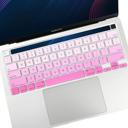 غطاء لوحة مفاتيح Allinside MacBook لجهاز Pro 14 بوصة/16 ​​بوصة (M2/M3/M4، 2021-2025) وAir 13 بوصة/15 بوصة (M1/M2/M3/M4 Pro/Max، 2022-2025)، غلاف حماية للوحة مفاتيح الكمبيوتر المحمول، تصميم US ANSI، أزرق in Kuwait