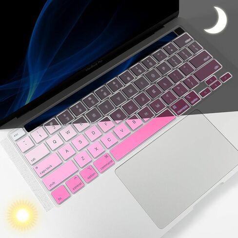 غطاء لوحة مفاتيح Allinside MacBook لجهاز Pro 14 بوصة/16 ​​بوصة (M2/M3/M4، 2021-2025) وAir 13 بوصة/15 بوصة (M1/M2/M3/M4 Pro/Max، 2022-2025)، غلاف حماية للوحة مفاتيح الكمبيوتر المحمول، تصميم US ANSI، أزرق in Kuwait